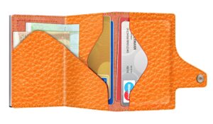 ΠΟΡΤΟΦΟΛΙ TRU VIRTU CLICK & SLIDE PEBBLE ORANGE/ SILVER – πρόσθετη εικόνα 1
