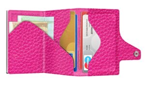 ΠΟΡΤΟΦΟΛΙ TRU VIRTU CLICK & SLIDE PEBBLE FUCHSIA/ SILVER – πρόσθετη εικόνα 1
