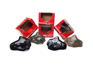 ΜΑΣΚΑ AIRSOFT Μεταλλική, μισή, Black, skull – πρόσθετη εικόνα 1