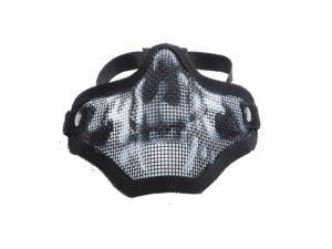 ΜΑΣΚΑ AIRSOFT Μεταλλική, μισή, Black, skull