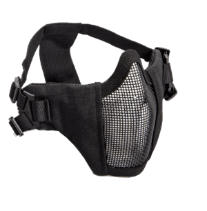 ΜΑΣΚΑ SOFT, Mesh Mask,ckeek pad, metal, lower half, Black