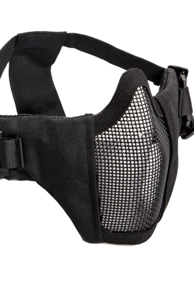 ΜΑΣΚΑ SOFT, Mesh Mask,ckeek pad, metal, lower half, Black