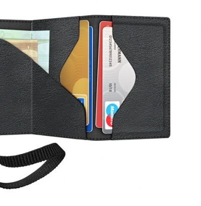 ΠΟΡΤΟΦΟΛΙ TRU VIRTU CLICK & SLIDE EDGE STRAP NAPPA BLACK/BLACK – πρόσθετη εικόνα 1