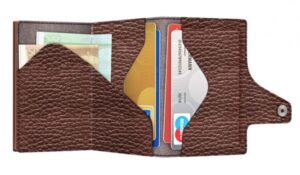 ΠΟΡΤΟΦΟΛΙ TRU VIRTU CLICK & SLIDE METALLIC BROWN – πρόσθετη εικόνα 1