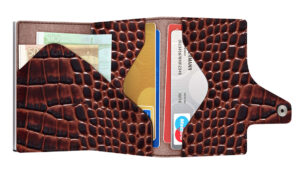 ΠΟΡΤΟΦΟΛΙ TRU VIRTU CLICK & SLIDE CROCO BROWN – πρόσθετη εικόνα 1