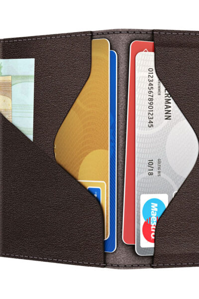 ΠΟΡΤΟΦΟΛΙ TRU VIRTU CLICK & SLIDE NAPPA BROWN – πρόσθετη εικόνα 1