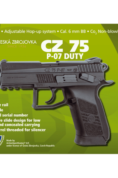 ΠΙΣΤΟΛΙ SOFT GBB, ASG, CO2, CZ 75 P-07 DUTY – πρόσθετη εικόνα 1