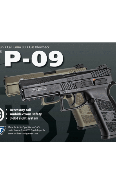 ΠΙΣΤΟΛΙ SOFT GBB, ASG, CZ P-09, black – πρόσθετη εικόνα 1
