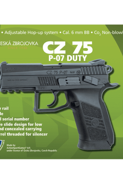 ΠΙΣΤΟΛΙ SOFT GNB, ASG, CO2, CZ75 P-07 DUTY – πρόσθετη εικόνα 1