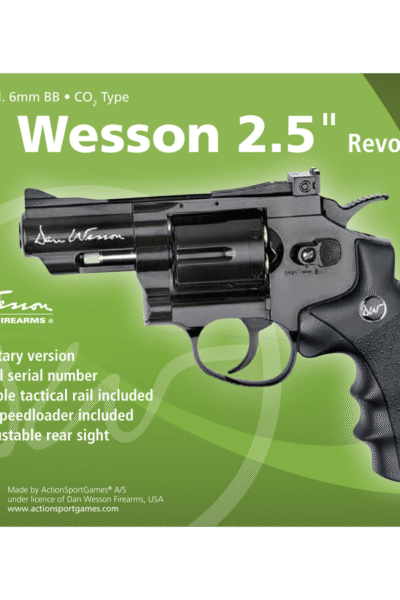 ΠΙΣΤΟΛΙ SOFT GNB, ASG, REVOLVER, DAN WESSON 2,5" black – πρόσθετη εικόνα 1