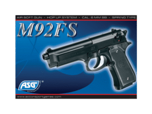 ΠΙΣΤΟΛΙ SOFT SPRING, ASG, M92FS, hop-up, black – πρόσθετη εικόνα 1
