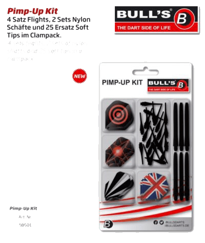 Σετ Φτερά, Πλαστικοί Κορμοί και Μύτρες, BULL's Pimp-Up Kit – πρόσθετη εικόνα 3