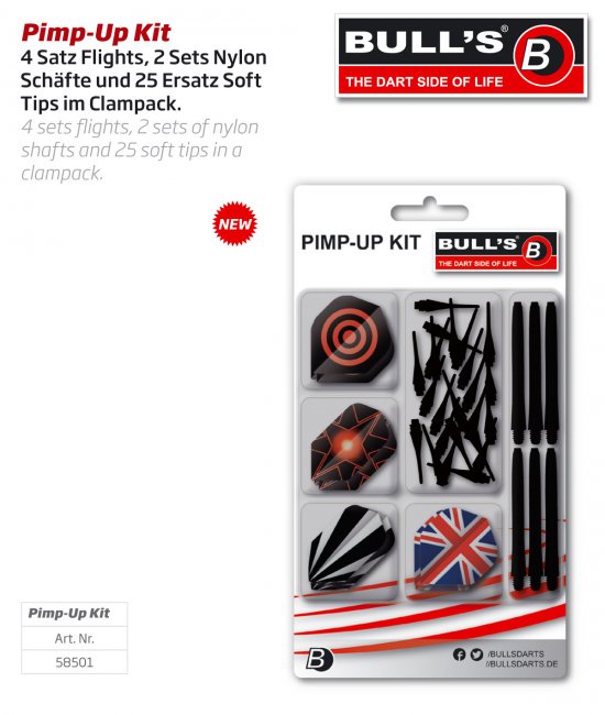 Σετ Φτερά, Πλαστικοί Κορμοί και Μύτρες, BULL's Pimp-Up Kit – πρόσθετη εικόνα 1