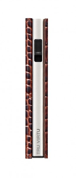 ΠΟΡΤΟΦΟΛΙ TRU VIRTU CLICK & SLIDE SLEEK CROCO BROWN – πρόσθετη εικόνα 2