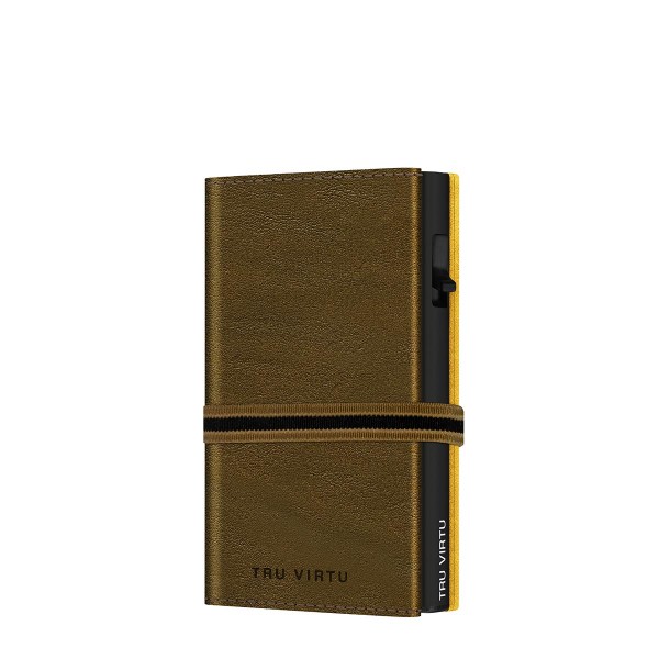 ΠΟΡΤΟΦΟΛΙ TRU VIRTU CLICK & SLIDE CROSS STRAP CARAMBA MOSSGREEN – πρόσθετη εικόνα 1