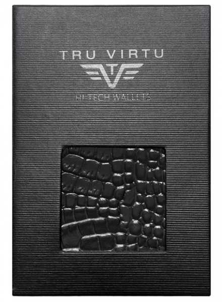 ΠΟΡΤΟΦΟΛΙ TRU VIRTU CLICK & SLIDE SLEEK CROCO BLACK – πρόσθετη εικόνα 4