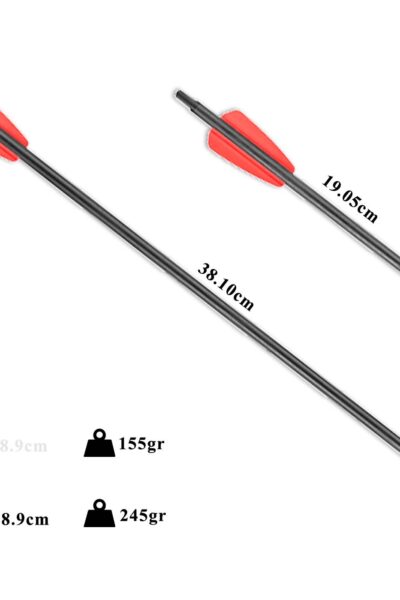 Βέλος μαυρο CARBON 7.6mm 7.5”