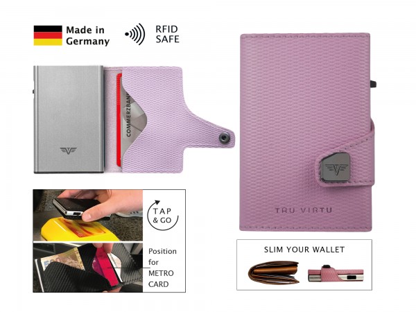 ΠΟΡΤΟΦΟΛΙ TRU VIRTU CLICK & SLIDE RHOMBUS ROSE – πρόσθετη εικόνα 3