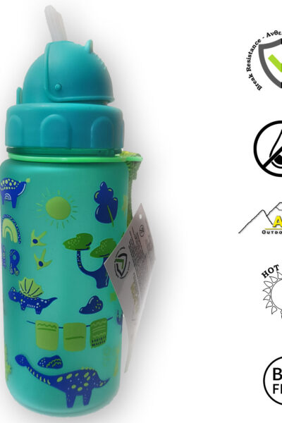 Παγούρι 450ml Alpin kids με καλαμακι - Tritan - Dinosaur