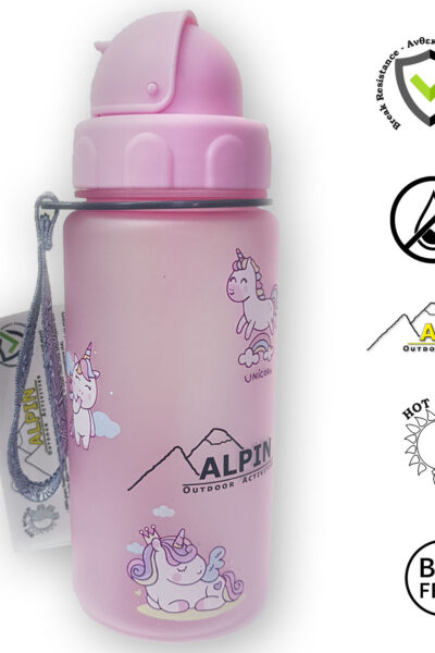Παγούρι 450ml Alpin kids με καλαμακι - Tritan - Unicorn