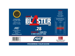 ΜΠΙΛΙΕΣ SOFT ASG Alpha Blaster, 0.28gr/3300bbs – πρόσθετη εικόνα 1