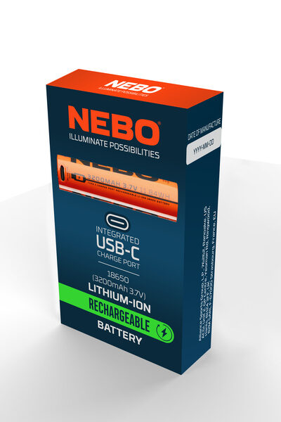 ΦΑΚΟΥ ΜΠΑΤΑΡΙΑ ΕΠΑΝΑΦΟΡΤ. NEBO 18650, 3200 MAH (ΘΥΡΑ USB-C) – πρόσθετη εικόνα 1