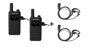 ΠΟΜΠΟΔΕΚΤΗΣ RETEVIS B63S, PMR16 + 2x G-Hook earpiece C9239A – πρόσθετη εικόνα 1