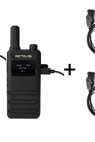 ΠΟΜΠΟΔΕΚΤΗΣ RETEVIS B63S, PMR16 + 2x G-Hook earpiece C9239A – πρόσθετη εικόνα 1