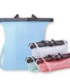 Medical grade silicone Storage bag,195 120 185mm,1000ml - Cyan
