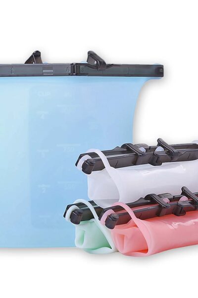 Medical grade silicone Storage bag,195 120 185mm,1000ml - Cyan
